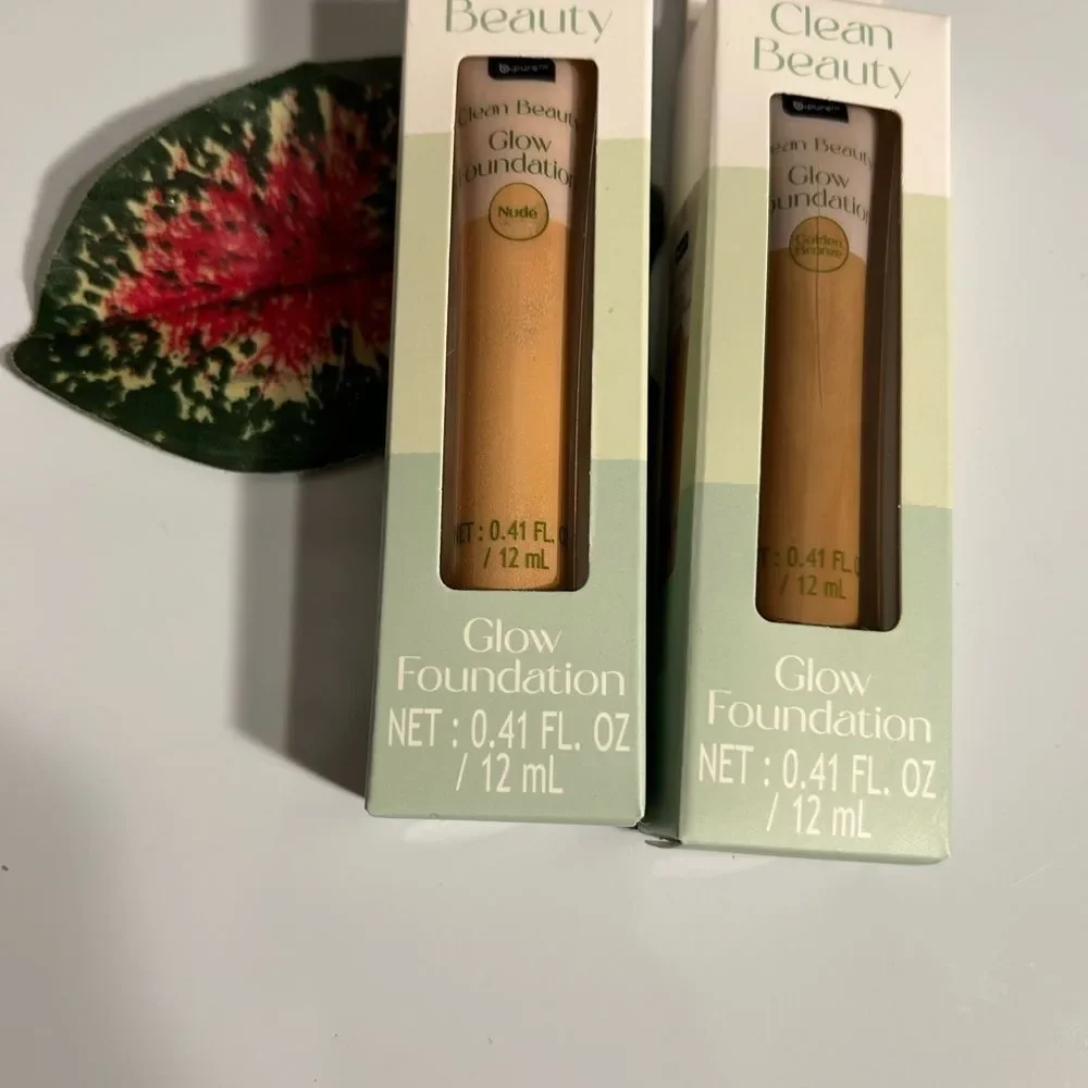 🛍️2X B-Pure Clean Beauty Glow Foundation Golden Bronze NET:0.41FL.OZ/12mL💥